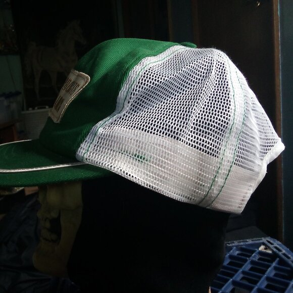 Vintage Swingster Wood Products Credit Union Patch Snap Trucker Hat Cap - Picture 4 of 8